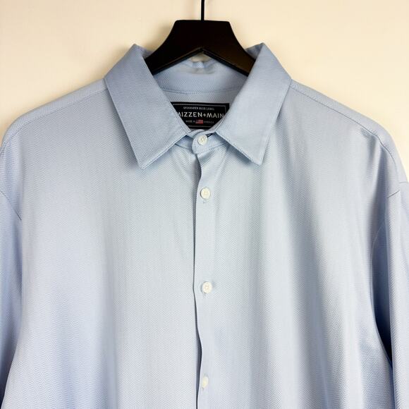 Mizzen+Main Spinnaker Blue Label Trim Fit Button Up Shirt - 2XL XXL - Picture 2 of 8